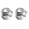 Suction Cup Hooks for Shower, 2-Pack No Drill Stainless Steel Hooks, Suction Cup Shower Towel Hanging Hook, for Bathroom Wall, Kitchen, Glass