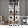 6 Pcs Boho Geometric Curtains Set 38x84in | 2 Print & 4 Solid | Microfiber Light Filtering Grommet