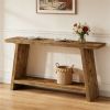 Solid wood console table, sofa table, entrance table with storage space, storage desk, decorative table