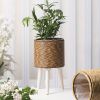 [Handcrafted Vase] Handcrafted Green Decorative Vase | Upgraded Version, Made of Plastic Material, Featuring a Plant Decorative Pot And Flower Stand