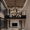 45" Retro Industrial Style 3-Layer Pendant Light, 27-Lights Black Farmhouse Pendant, Suitable for Dining Rooms, Living Rooms (Bulb Not Included)