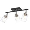 3-Light Track Lighting Kit Bathroom Light Fixtures Matte Black and Brushed Nickel Ceiling Spotlight Fixture for Hallway Porch Foyer Bath Storage