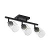 3-Lights Semi Flush Mount Ceiling Light, Adjustable Kitchen Light Fixtures Ceiling Mount with Clear Glass Shades