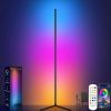 RGB LED Corner Lamp with Music Sync, Smart App and Remote Control Color Changing Ambience Light, LED Lamp with 16 Million Colors for Bedroom