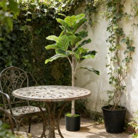 Artificial fig tree, potted plant, used for home and office decoration, green