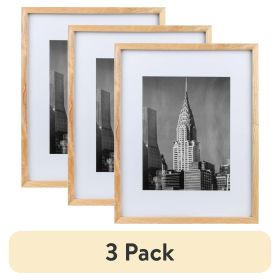 (3 pack) 11x14 Picture Frame – Wood Matted Gallery Wall Photo Frame