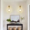 19" Set of 2 Modern Golden Wall Sconces with Opal Glass Globe, Mid-Century Design, Luxury Wall Lights for Bedroom, Living Room, Hallway (No Bulb)