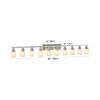 10 Light Bathroom Light Fixtures, Bathroom Vanity Light with Clear Glass, Brushed Nickel Bathroom Lighting Fixtures over Mirror