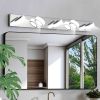 37" Modern 5-Light LED Vanity Light Fixture - Chrome Finish with Acrylic Light Shades - Energy-Efficient Bathroom Wall Sconce - Dimmable for Mirror