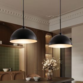 41" Industrial Modern Black Double Pendant Light – Adjustable Ceiling Hanging Lamp with Matte Finish for Dining Room, Kitchen