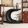 Console table, C-shaped corridor table, with wave inspired design, entrance table, sofa table or living room side table