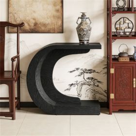 Console table, C-shaped corridor table, with wave inspired design, entrance table, sofa table or living room side table
