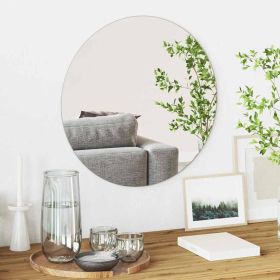 Wall Mirror Round Ø 19.69 in Tempered Glass
