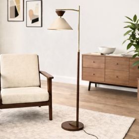 Contemporary Floor Lamp Zensa Brown Floor Lamp 110V, Standing Light for Living Room Centerpiece, Bedroom & Office Lighting