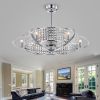 Sonome Chrome & Crystal 33-Inch Fandelier Lighted Ceiling Fan (Incl Remote Control)