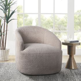 Upholstered 360 Degree Swivel Chair Beige See below