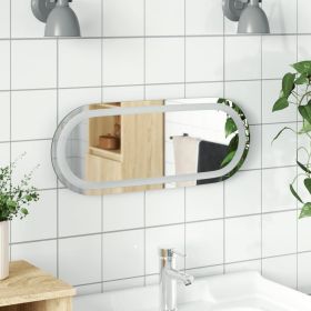LED Bathroom Mirror Cool White Glass Medium LED Bathroom Mirror