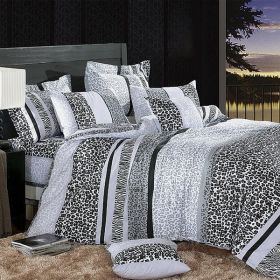 Blancho Bedding - [Snow Leopard] Luxury 7PC Bed In A Bag Combo 300GSM (King Size)