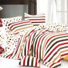Blancho Bedding - [Rainbow Dots & Stripe] Luxury 7PC Bed In A Bag Combo 300GSM (King Size)