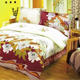 Blancho Bedding - [Early Peony] 100% Cotton 7PC Bed In A Bag (King Size)