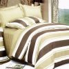 Blancho Bedding - [Chocolate Stripes] 100% Cotton 7PC Bed In A Bag (Queen Size)