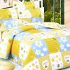 Blancho Bedding - [Yellow Countryside] 100% Cotton 7PC Bed In A Bag (Queen Size)