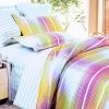 Blancho Bedding - [Golden Plaid] 100% Cotton 7PC Bed In A Bag (Queen Size)