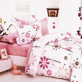 Blancho Bedding - [Cherry Blossom] 100% Cotton 7PC Bed In A Bag (Queen Size)