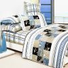 Blancho Bedding - [Floral Totem] 100% Cotton 7PC Bed In A Bag (King Size)