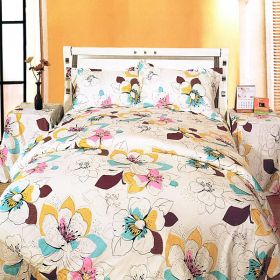 Blancho Bedding - [Peony in Spring] 100% Cotton 7PC Bed In A Bag (Queen Size)