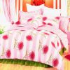 Blancho Bedding - [Pink Chrysanthemum] 100% Cotton 7PC Bed In A Bag (King Size)