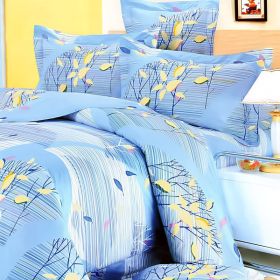Blancho Bedding - [Tender Blue] 100% Cotton 7PC Bed In A Bag (Queen Size)