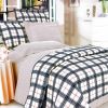 Blancho Bedding - [Red Black Plaid] 100% Cotton 7PC Bed In A Bag (Queen Size)