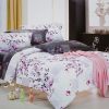 Blancho Bedding - [Plum in Snow] Luxury 7PC Bed In A Bag Combo 300GSM (Queen Size)