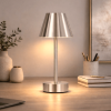 Elegance Rechargeable LED Table Lamp Brushed Nickel LED Touch Switch