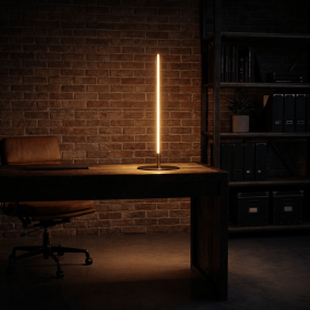 Dimond Black LED Table Lamp with On/Off Switch Round Metal Base