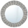 Mirror Natural Wicker, glass 27.6 in Decorative Inlays Mirror