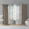 Twist Tab Lined Window Curtain Panel Pewter 50x84"