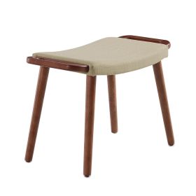 Manhattan Comfort Geta Barley and Antique Walnut Ottoman