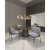 Manhattan Comfort Flor Fabric Dining Chair in Grey