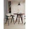 Manhattan Comfort Hamlet Dining Arm Chair in Black and Natural Cane
