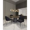 Manhattan Comfort Flor Fabric Dining Chair in Black