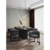 Manhattan Comfort Corso Leatherette Dining Chair with Metal Frame in Grey