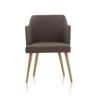 Manhattan Comfort Kee Woven Linen Dining Chair in Pebble