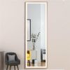 22" x 65" Led Lighted Full Length Mirror; Body Mirrors with Matte Gold Frame; Touch Switch and Stepless Dimmable