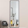 22" x 65" Led Lighted Full Length Mirror; Body Mirrors with Sand black Frame; Touch Switch and Stepless Dimmable