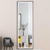 22" x 65" Led Lighted Full Length Mirror; Body Mirrors with Antique Brass Frame; Touch Switch and Stepless Dimmable