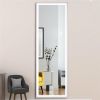 22" x 65" Led Lighted Full Length Mirror; Body Mirrors with Antique White Frame; Touch Switch and Stepless Dimmable