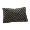 11.8inches Urban Light Luxury Dark Green Checkered Lumbar Throw Pillow – Soft Decorative Cushion