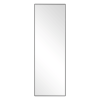 Aluminum alloy thin edged rectangular black full-length mirror with stand 64 * 21 * 1 inch Bathroom Vanity Mirror for Bedroom Entryway